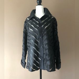 NESS sheer ribbon blouse